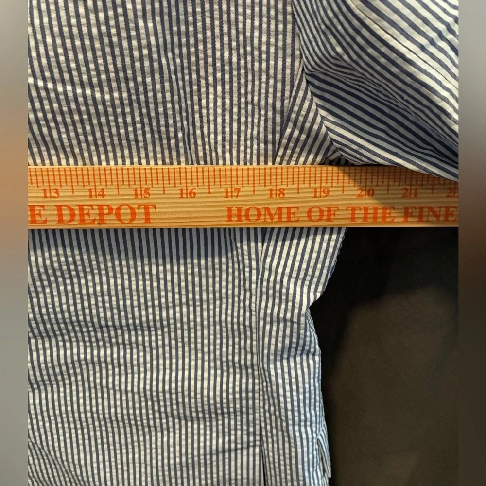NWT Piombo Men’s Slim Fit Blue & White Cotton/Poly Pinstripe Blazer; Size 38